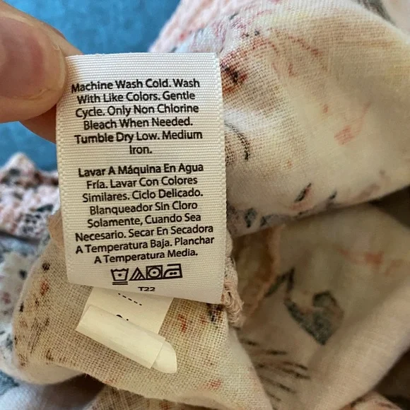 Floral Print Women's Tie Front Elastic Waist Linen Shorts - Picture 6 of 7